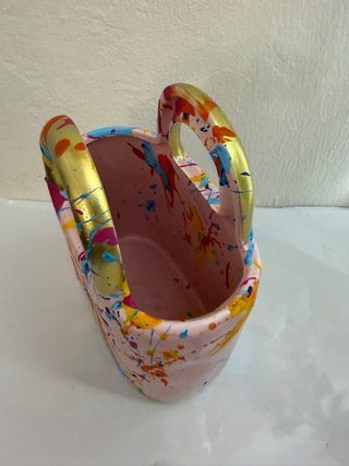 Borsetta in ceramica dipinta a mano