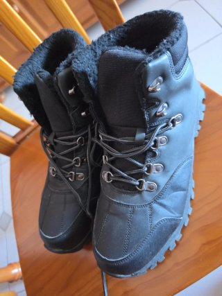 Botas de trabajo negras con forro