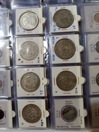 Lote monedas plata, bimetálicas