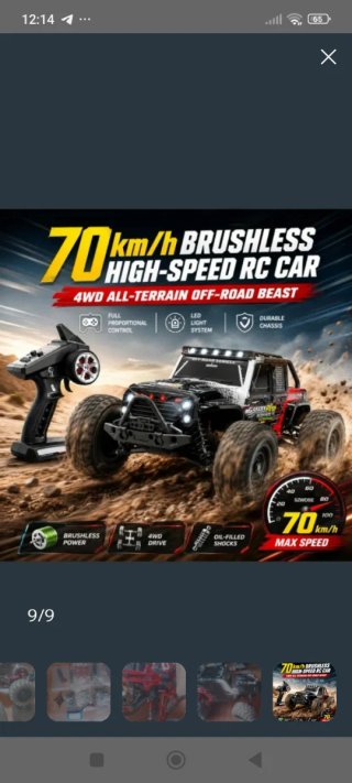 Coche RC 70 km/h Off-Road