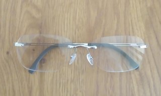 Montura gafas sin marco plateada
