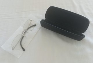 Montura gafas sin marco plateada