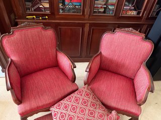 2 Sillones Vintage con Reposapiés