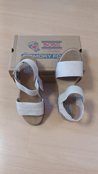 Sandalias Bobs Skechers Mujer Talla 38 Beige