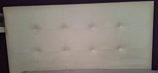 Cabecero Cama 150 Piel Sintética Blanco