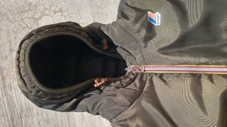 Giacca K-Way reversibile verde oliva taglia XS