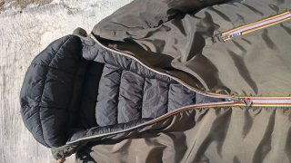 Giacca K-Way reversibile verde oliva taglia XS