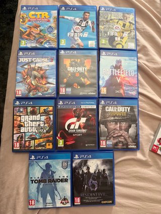 Lote 11 Juegos PS4: FIFA, GTA V, Crash, etc.