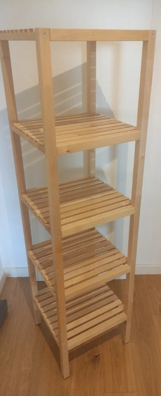 Estantería IKEA RÅGRUND bambú, 139 cm, 5 baldas.