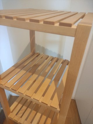 Estantería IKEA RÅGRUND bambú, 139 cm, 5 baldas.