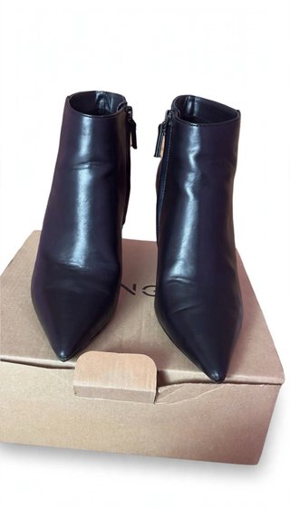 Botines Mango Negros Punta Fina Tacón Stiletto