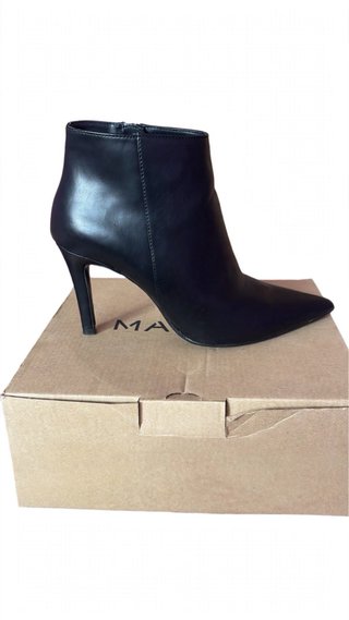 Botines Mango Negros Punta Fina Tacón Stiletto