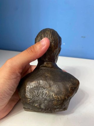 Antico Busto Bronzo Uomo