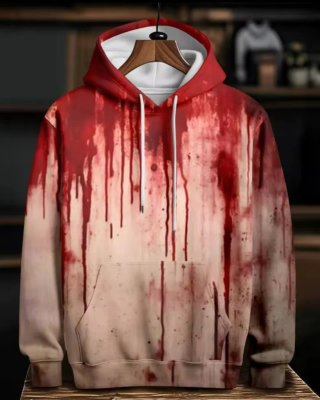 Sudadera con estampado de sangre unica vintage ,