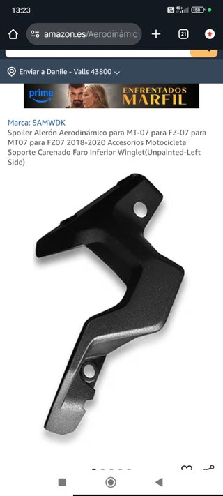 Soporte Carenado Faro Inferior Yamaha
