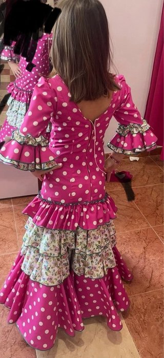 Vestido Gitana Niña Talla9-12años. Marca Dflamenca