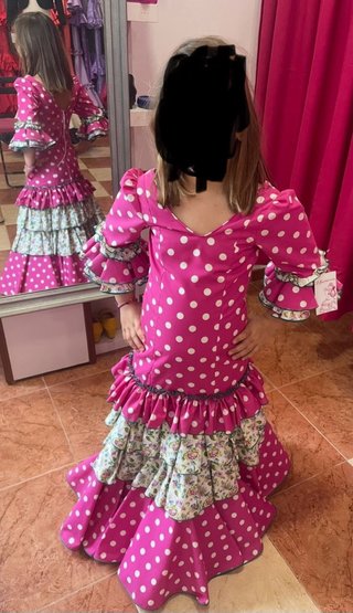 Vestido Gitana Niña Talla9-12años. Marca Dflamenca