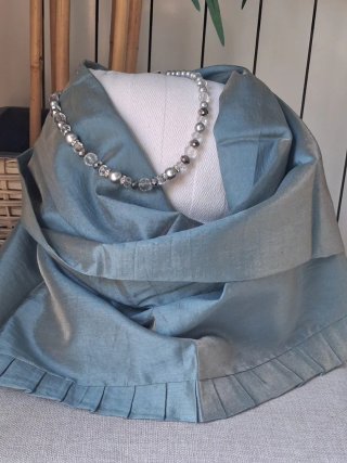 Conjunto Pashmina y Gargantilla Perla y Cristal