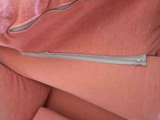 Sofas 3 y 2 plazas chenilla color rosa naranja