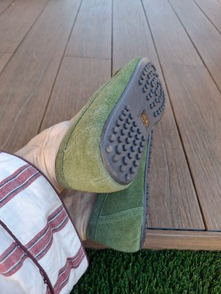 Mocasines Parfois verde kaki ante nuevos