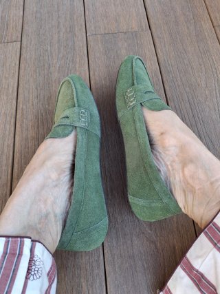 Mocasines Parfois verde kaki ante nuevos