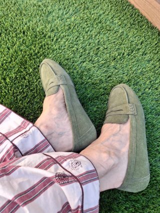 Mocasines Parfois verde kaki ante nuevos