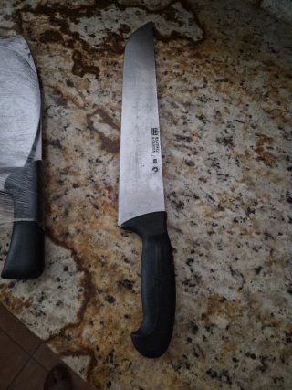 Cuchillo Hacha Carnicero Metal y Plástico