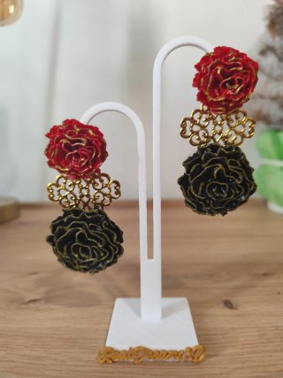 Pendientes Flor 3D Feria