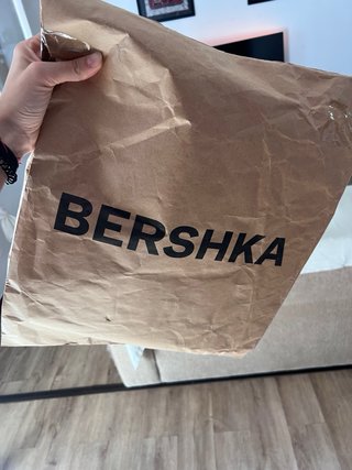 Pantalones anchos Bershka verde M/38