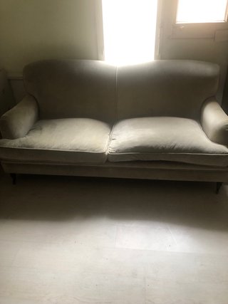 Divano a 3 posti in velluto beige