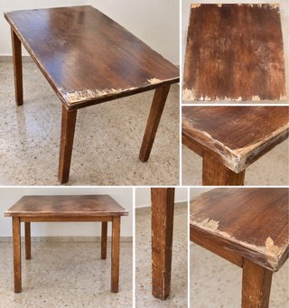 Mesa de madera de cerezo