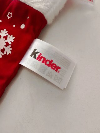 Calza Befana Kinder Rossa Pupazzo Neve