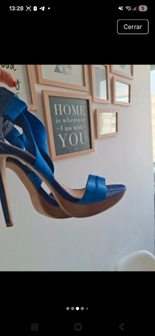 Zapatos de tacón azul