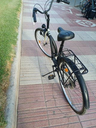 Bicicleta urbana negra