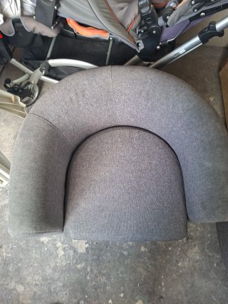 Juego de 2 butacas de tela grises