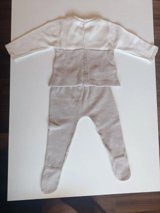 Conjunto Ropa Bebé Punto Rosa Blanco de Mayoral