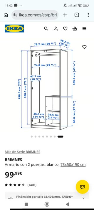 Armario blanco Ikea