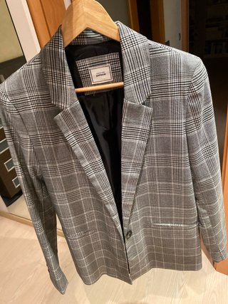 Americana Pimkie cuadros gris Talla M