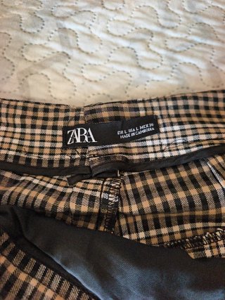 Conjunto Pantalón Cuadros y Blusa Roja