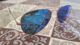 Gafas Ray-Ban Aviator Azul Dorado