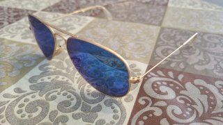 Gafas Ray-Ban Aviator Azul Dorado