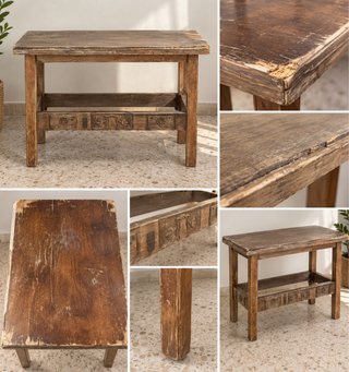 Mesa de madera para restaurar
