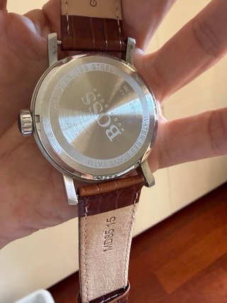 Reloj Hugo Boss Cuero Marrón y Plata