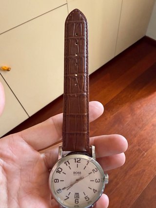 Reloj Hugo Boss Cuero Marrón y Plata