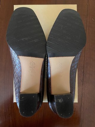 Scarpe Melluso donna tacco pitone marroni