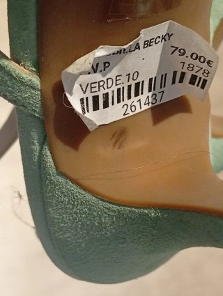 Paco Rodriguez Zapatos Tacon Verde Talla 39.