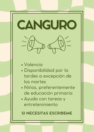 Servicio de canguro