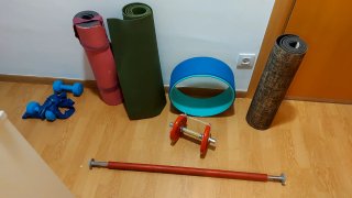 Pack Yoga/Gimnasia: Esterillas, Rueda y Mancuernas