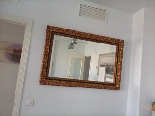 Espejo antiguo madera dorado