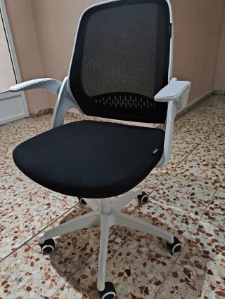 Silla de escritorio con reposa brazos abatibles
